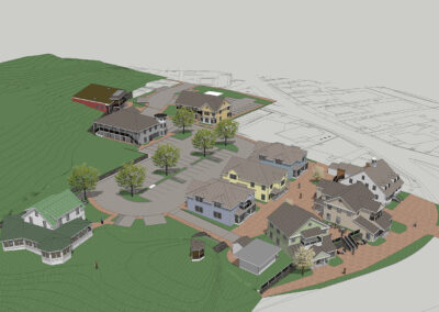 East Haddam Village Master Plan, aerial rendering