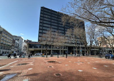 900 Chapel Street, view from the plaza
