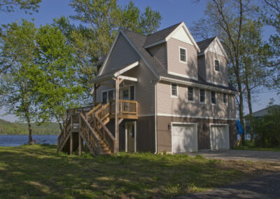 Connecticut River Boathouse, exterior with river view
