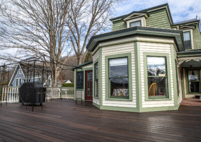 Connecticut River Deck-Garage, deck with canopy frame