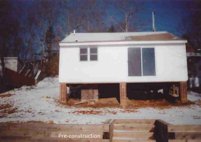 Pre-construction view of Moodus Reservoir house