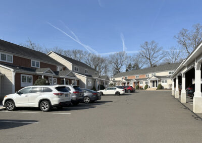 Old Colony Road Townhouses, exterior with parking areas