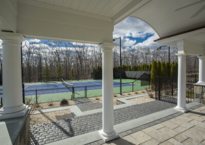 View of the tennis courts from the pavilion