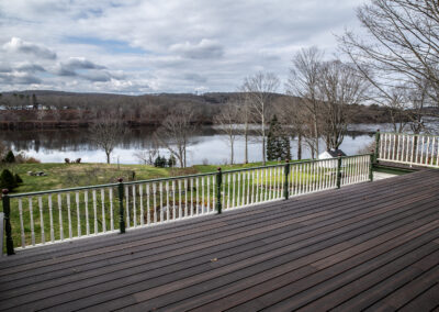 Connecticut River Deck-Garage, view of river from deck