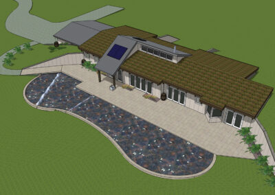 Earth Sheltered House, aerial view