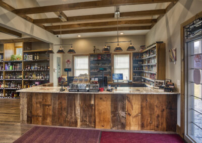 Four Corners Wine and Spirits, cashier counter