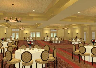 Saint Clements Castle, rendering of dining area