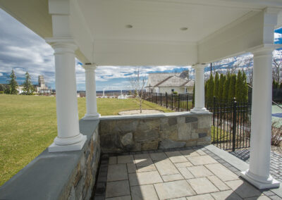 The view from the tennis pavilion