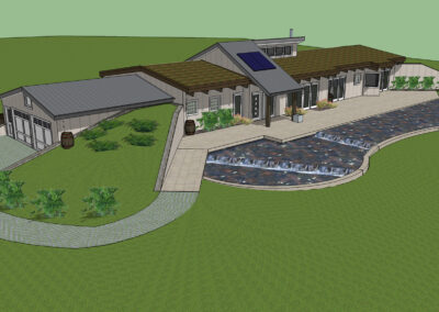 Earth Sheltered House, front view