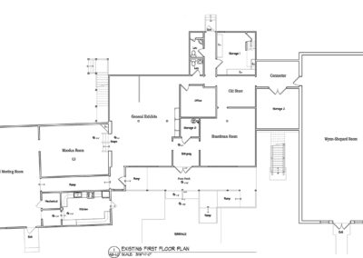East Haddam Historical Society Museum, existing first floor plan