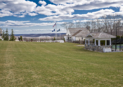Panoramic shot of tennis pavilion