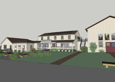 East Haddam Historical Society Museum, rendering of parking lot-level view