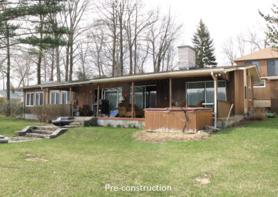 Pre-construction view of Lake Pocotopaug house