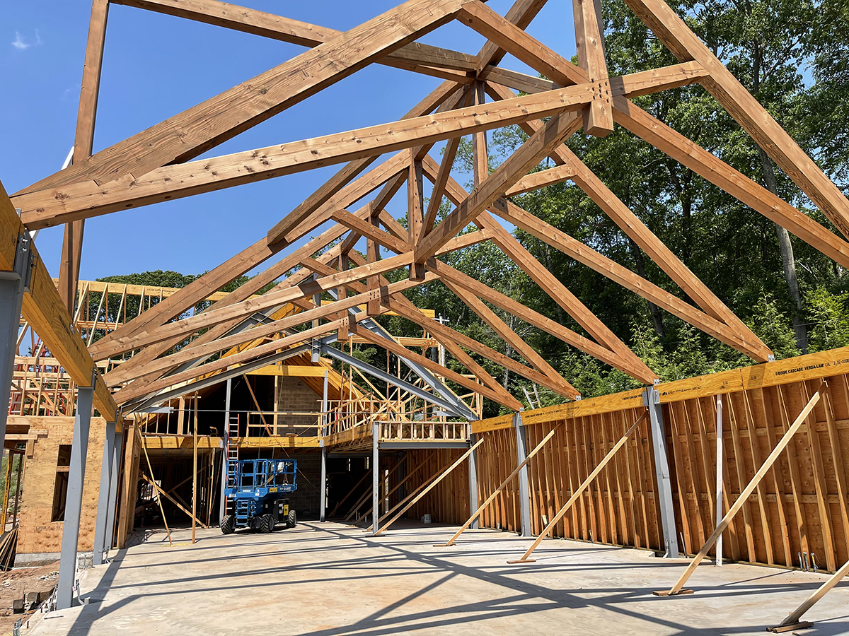 Arch Serv-5 Wood framing for a building
