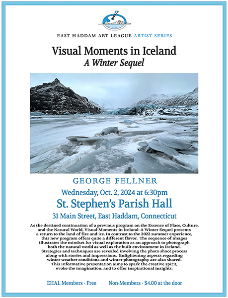 EHAL-poster-Feb2017 Visual Moments in Iceland poster
